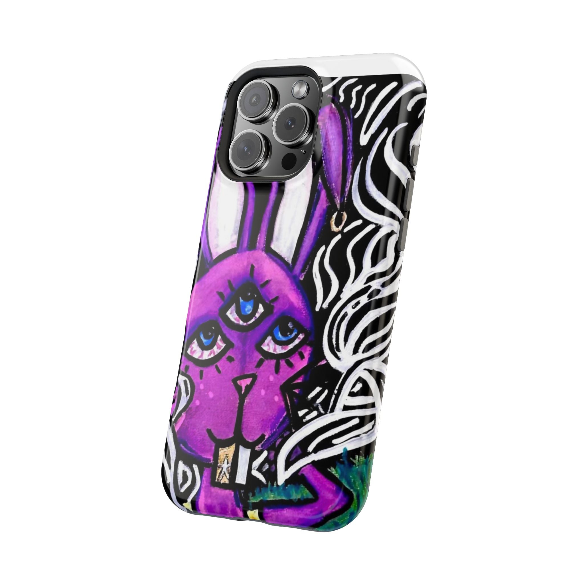 "3 EYED HARE" Magnetic Impact-Resistant Cases