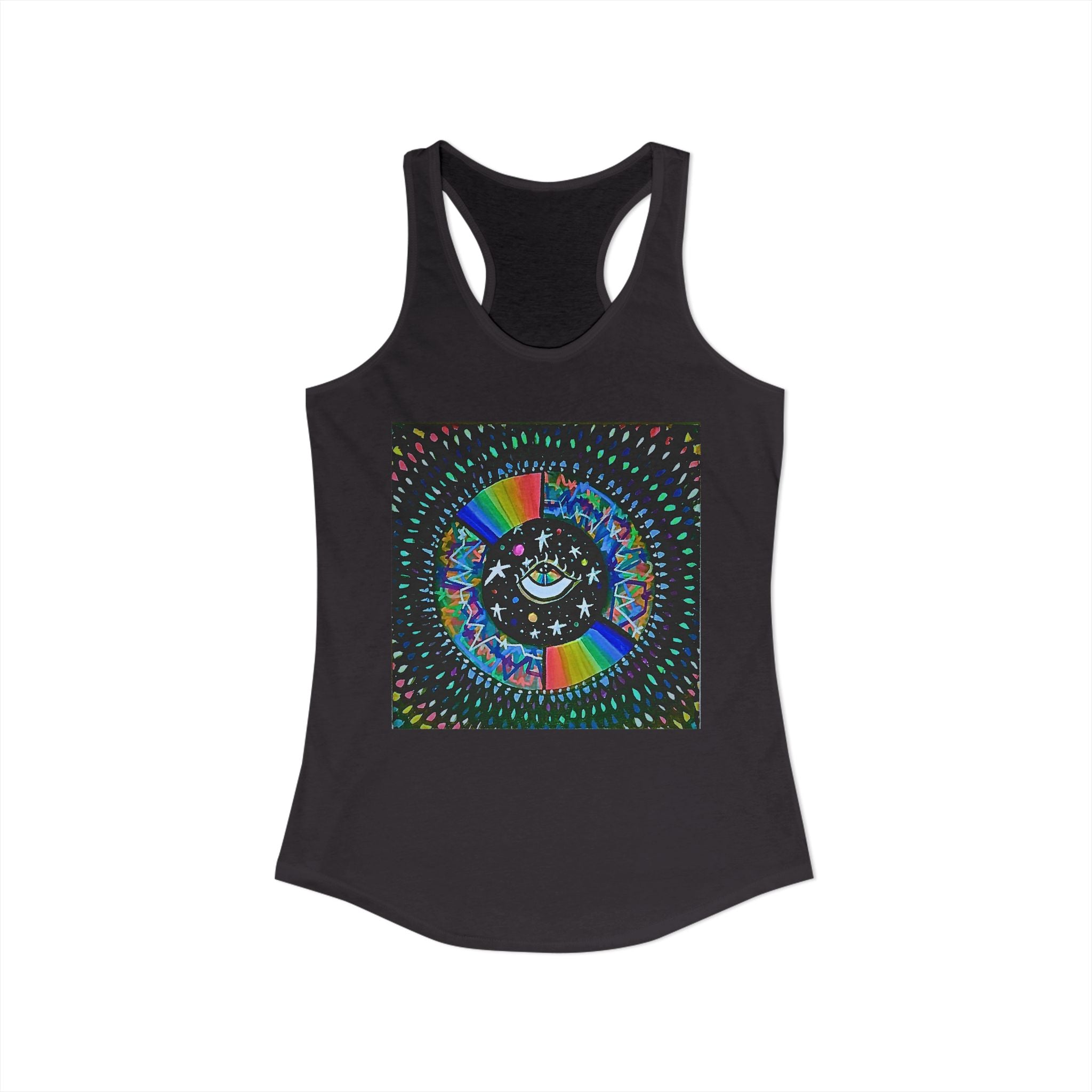 Cosmic Heartbeat Rainbow Love Racerback Tank