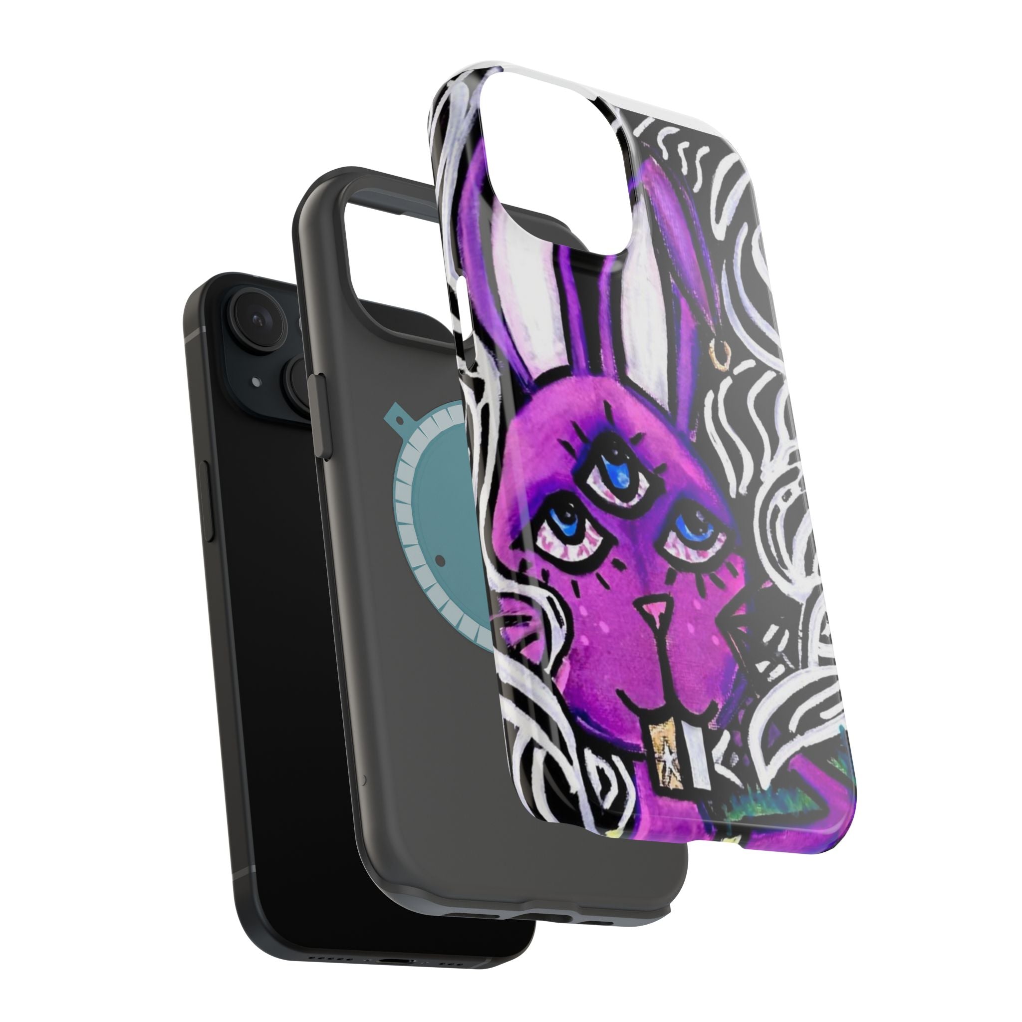 "3 EYED HARE" Magnetic Impact-Resistant Cases