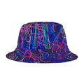 Neon "Reptile Aliens made of Light" Bucket Hat | Abstract Psychedelic Pattern