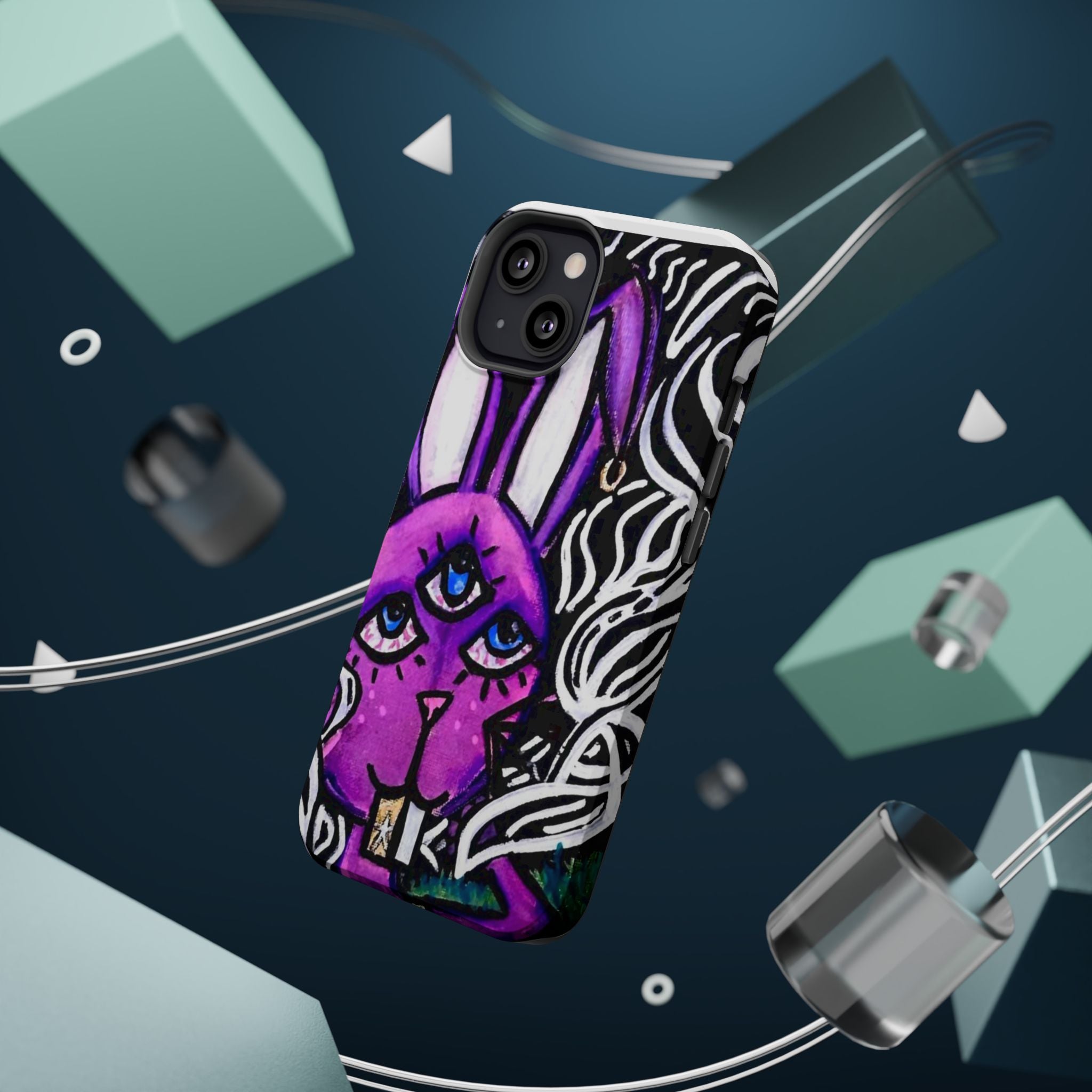 "3 EYED HARE" Magnetic Impact-Resistant Cases