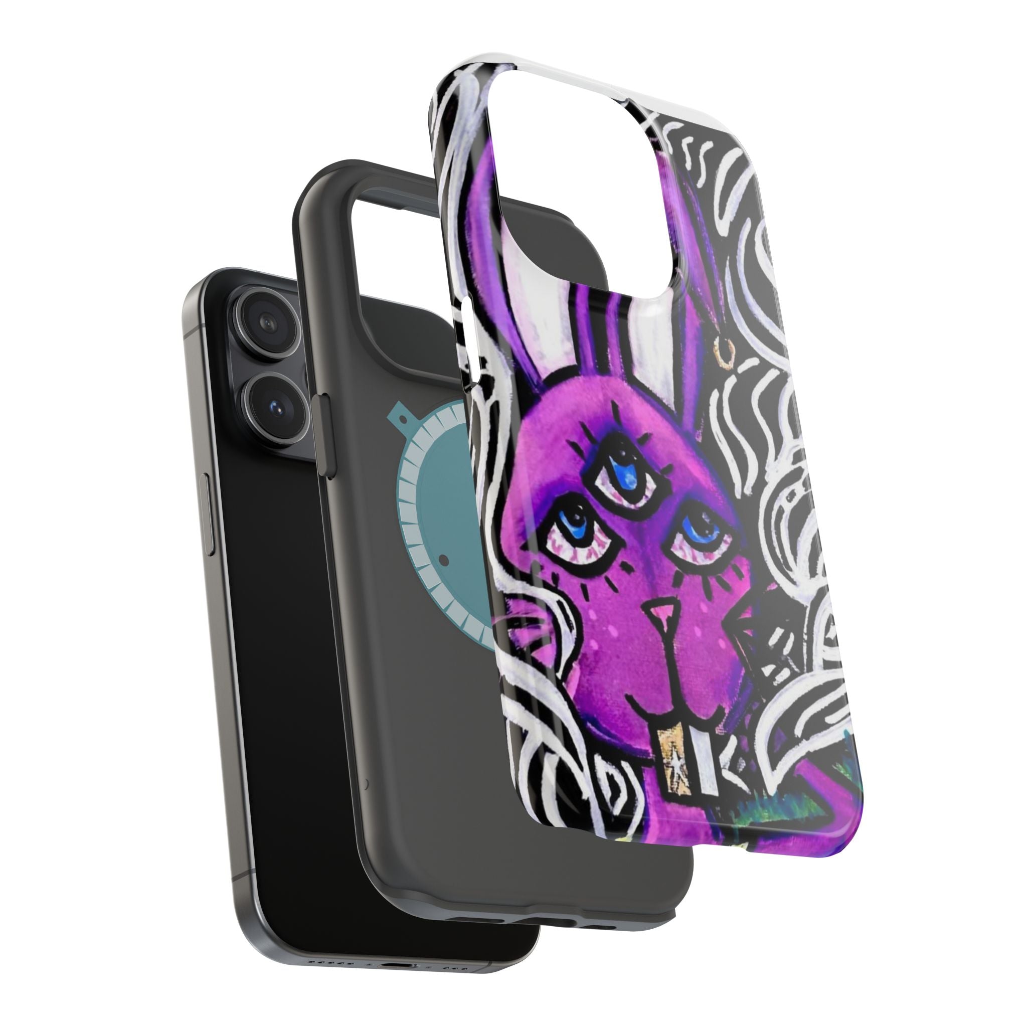 "3 EYED HARE" Magnetic Impact-Resistant Cases