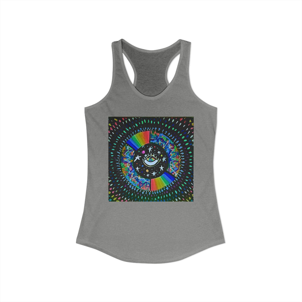 Cosmic Heartbeat Rainbow Love Racerback Tank