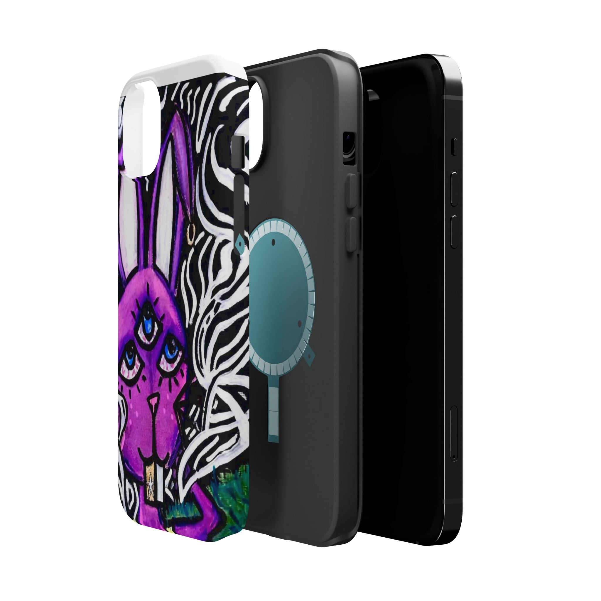 "3 EYED HARE" Magnetic Impact-Resistant Cases