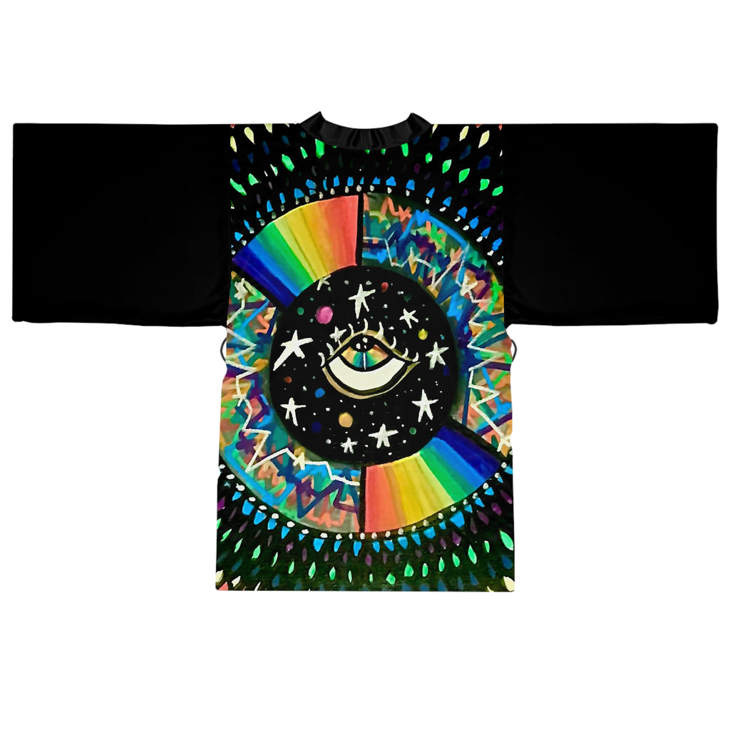 Cosmic Heartbeat Rainbow Love Kimono
