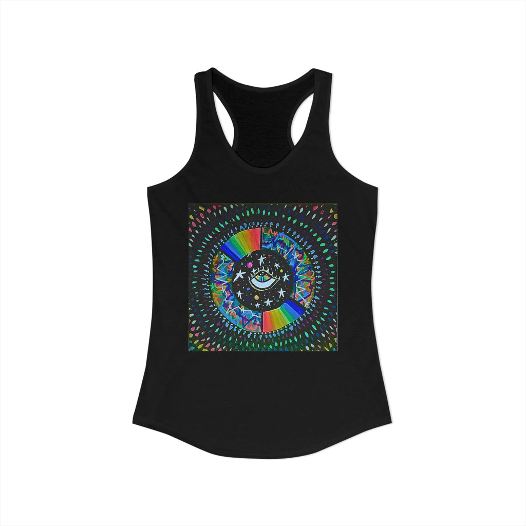 Cosmic Heartbeat Rainbow Love Racerback Tank