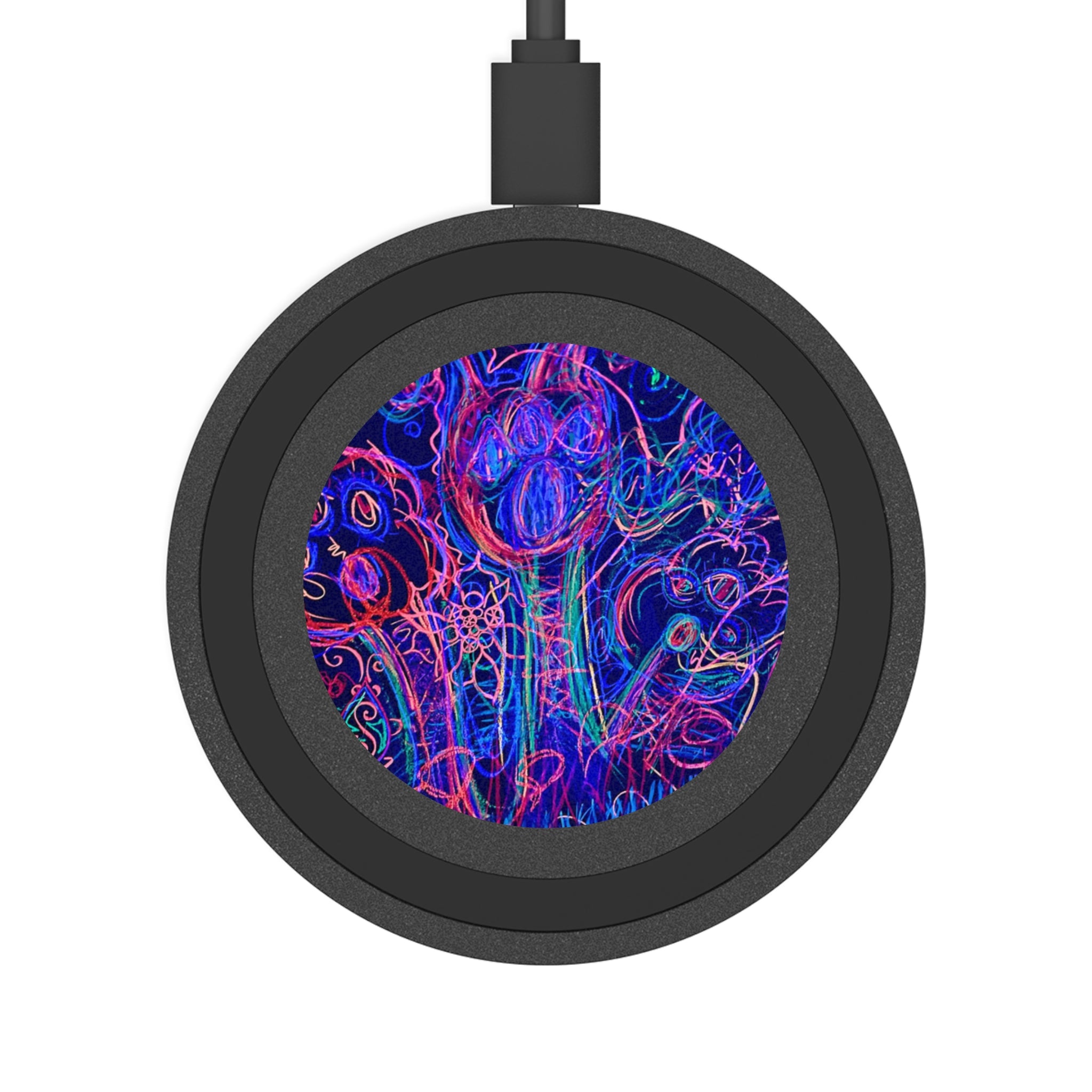 "Reptile Aliens Made of Light" Wireless Charging Pad