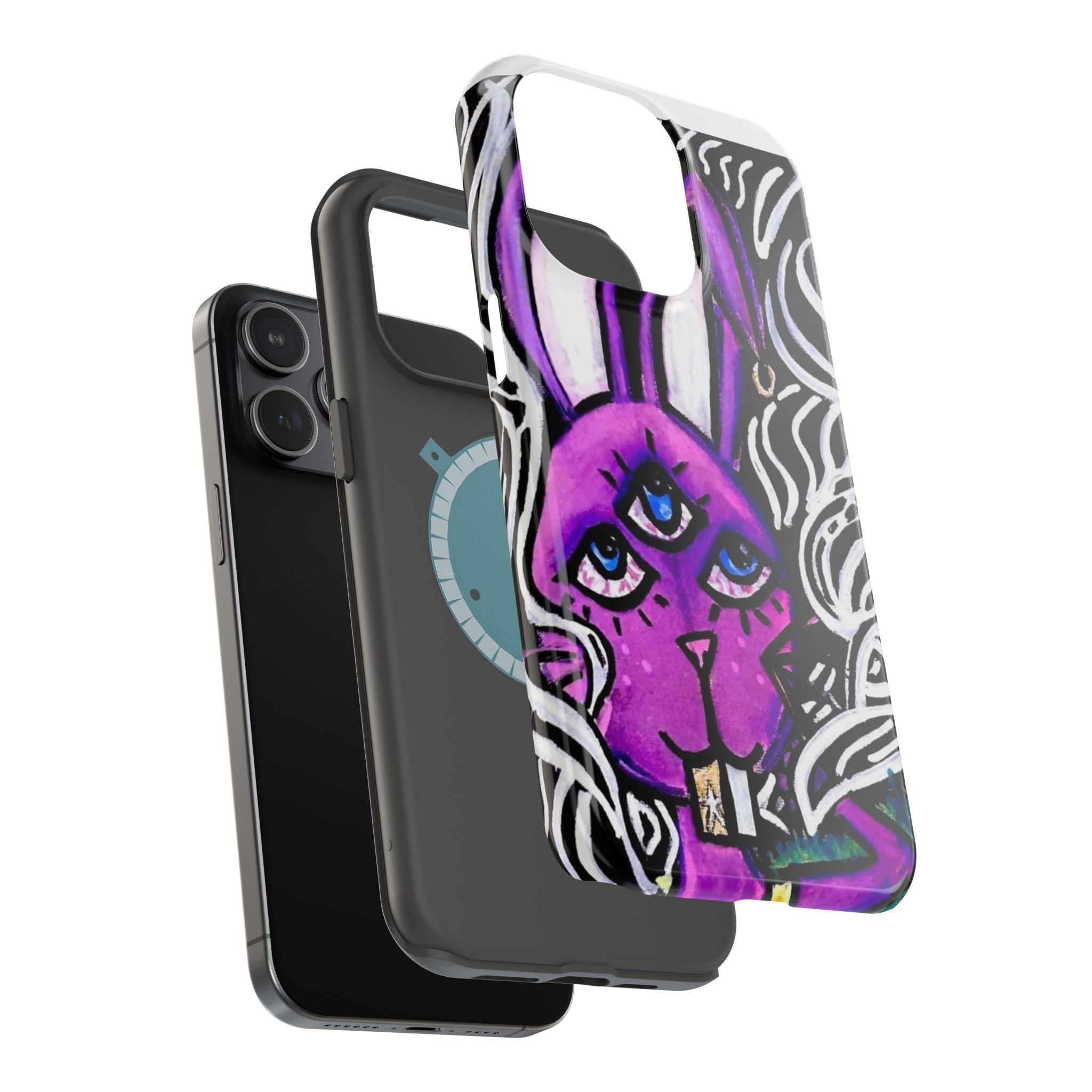 "3 EYED HARE" Magnetic Impact-Resistant Cases