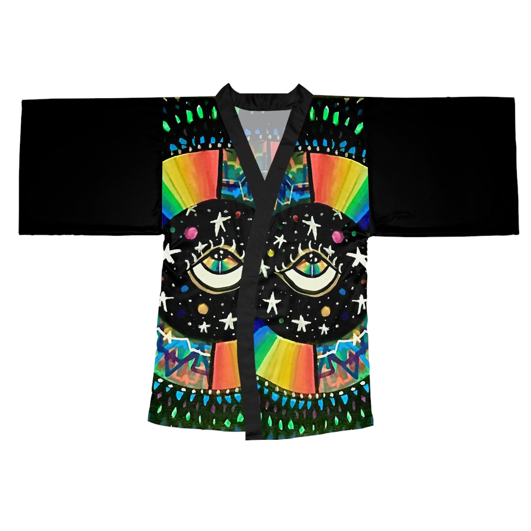 Cosmic Heartbeat Rainbow Love Kimono
