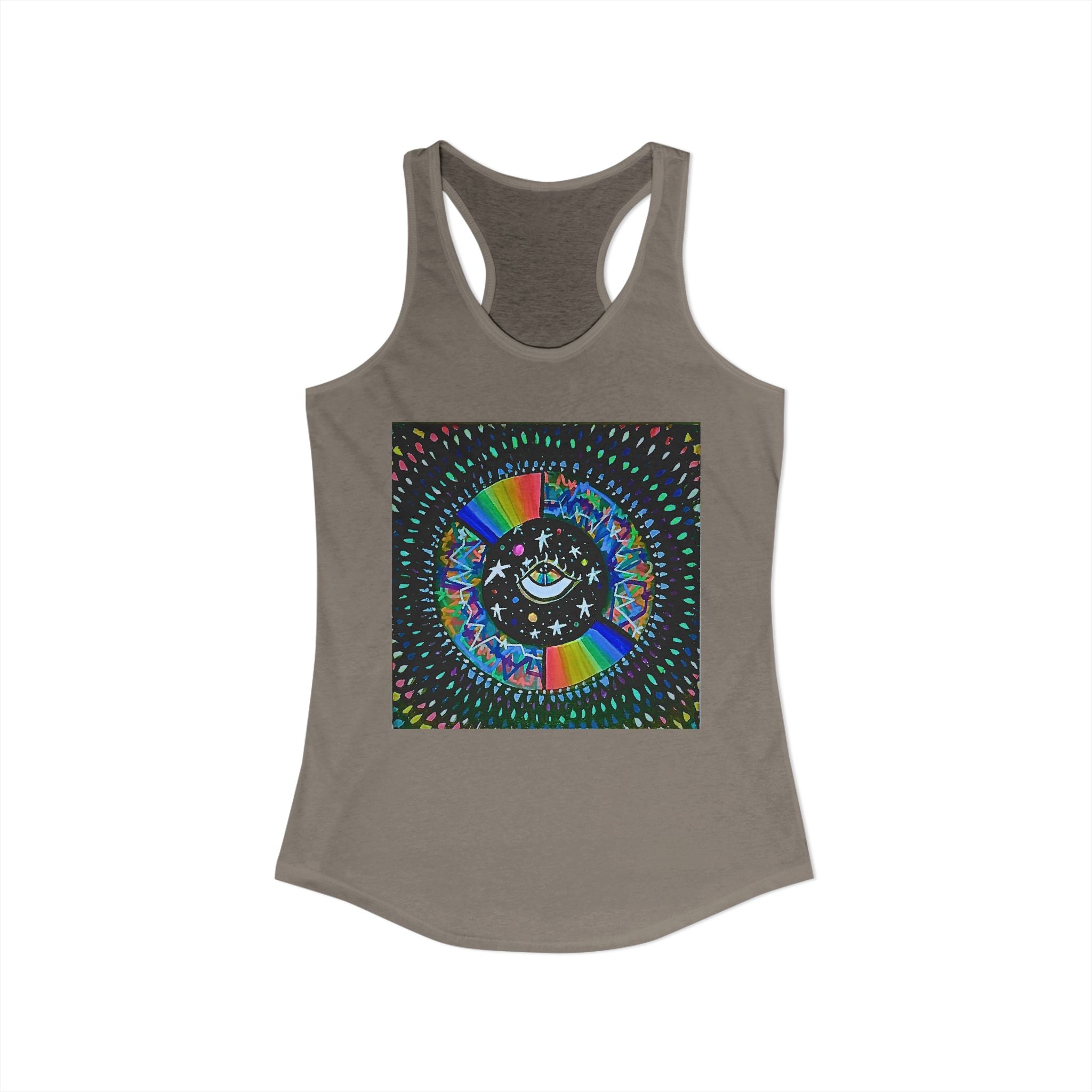 Cosmic Heartbeat Rainbow Love Racerback Tank