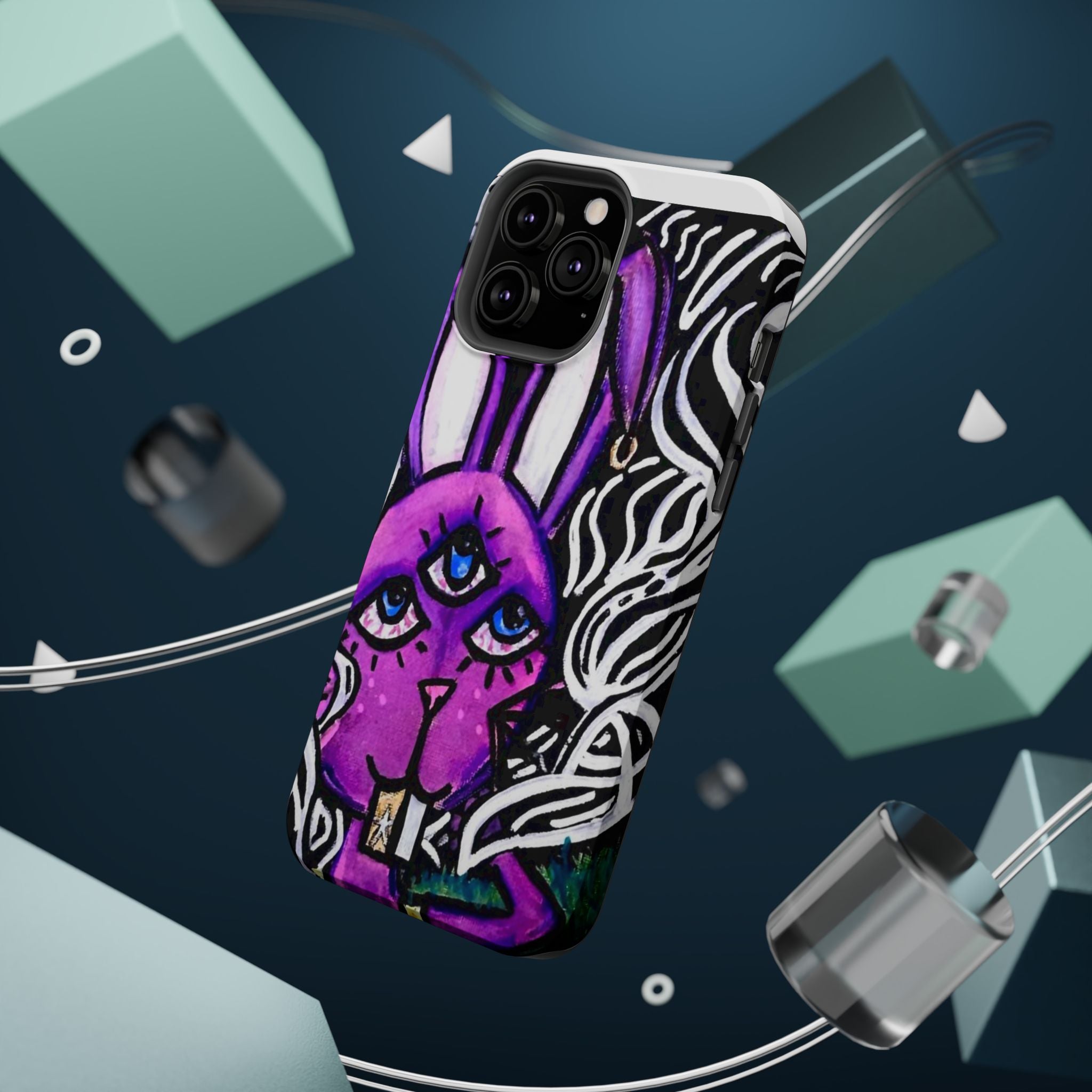 "3 EYED HARE" Magnetic Impact-Resistant Cases