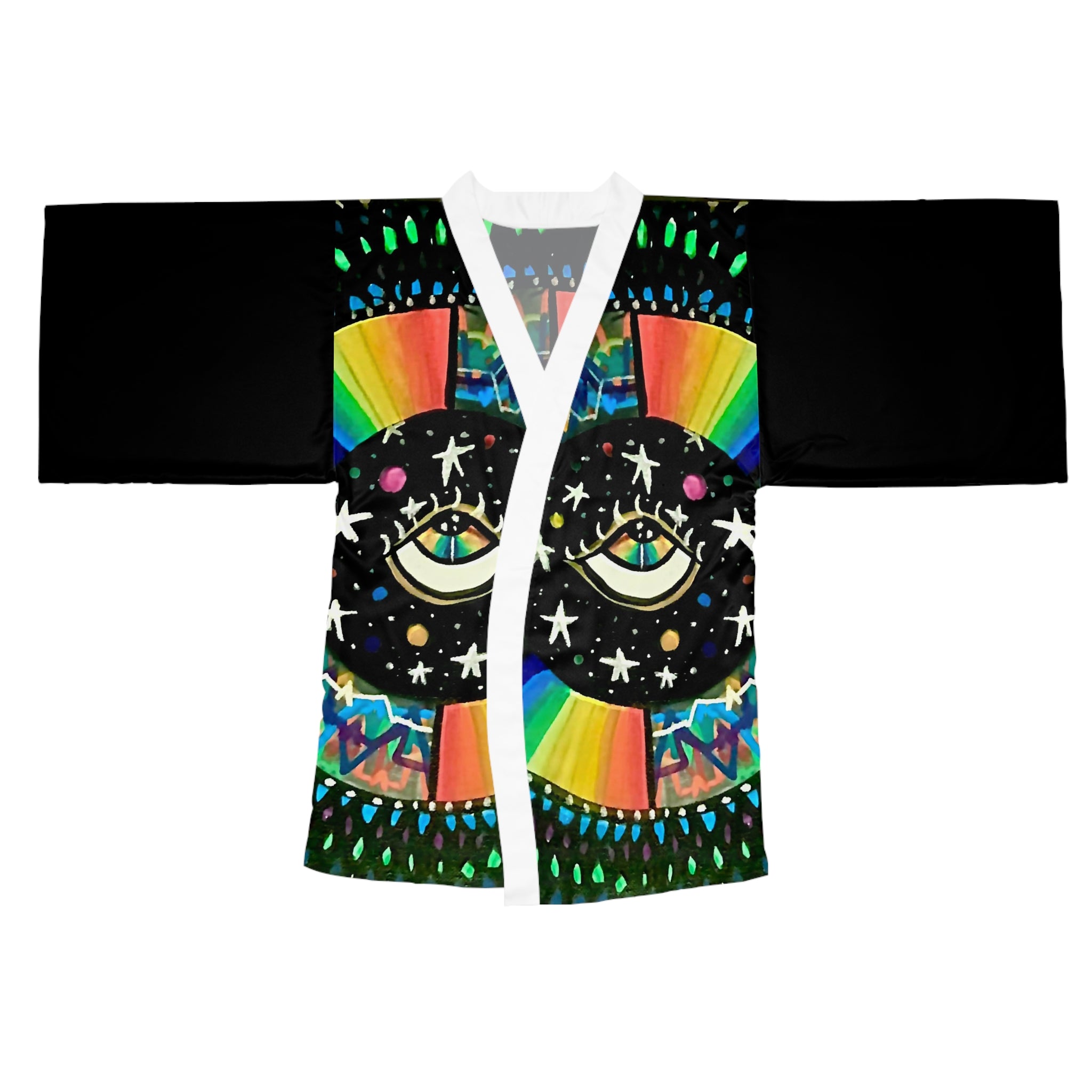 Cosmic Heartbeat Rainbow Love Kimono