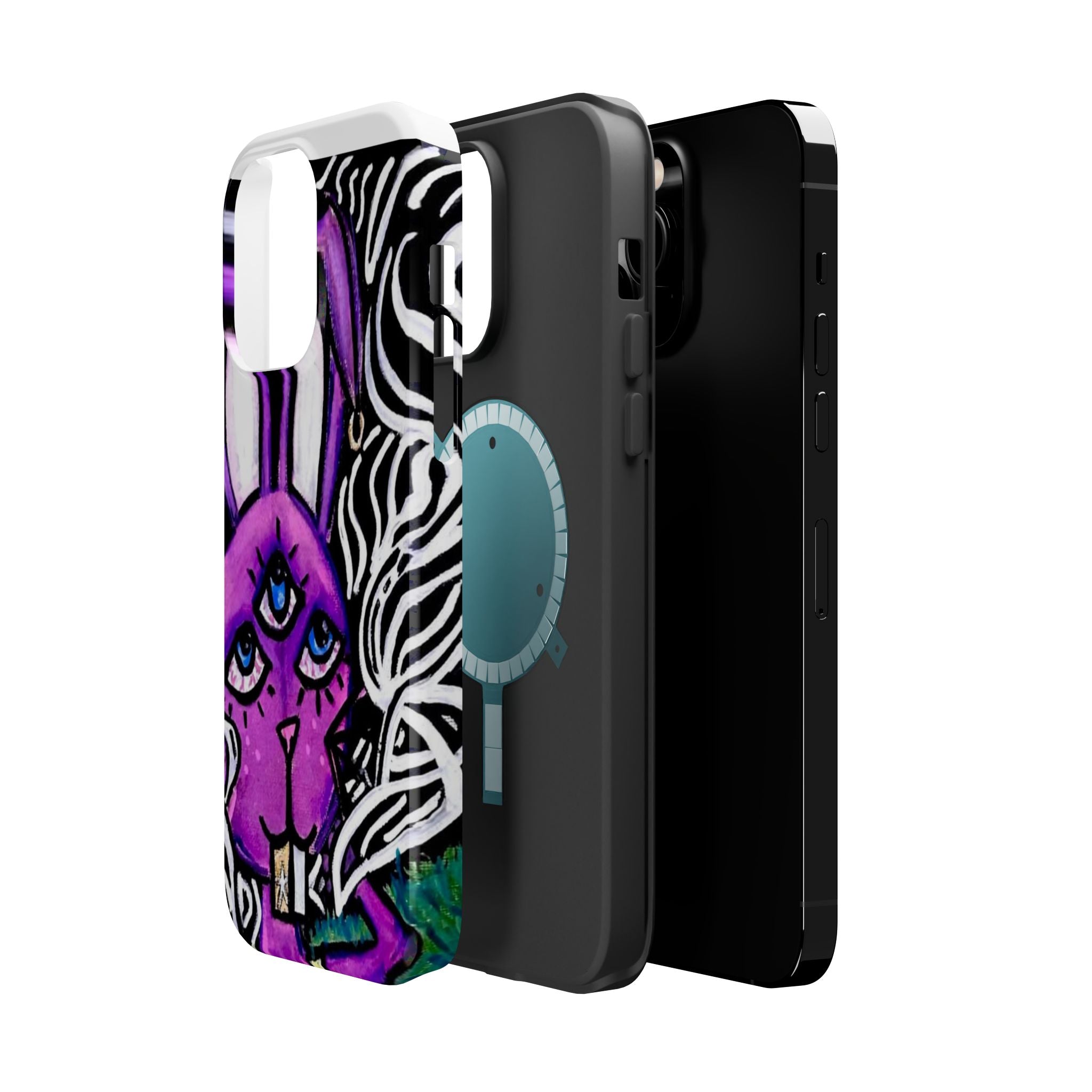"3 EYED HARE" Magnetic Impact-Resistant Cases