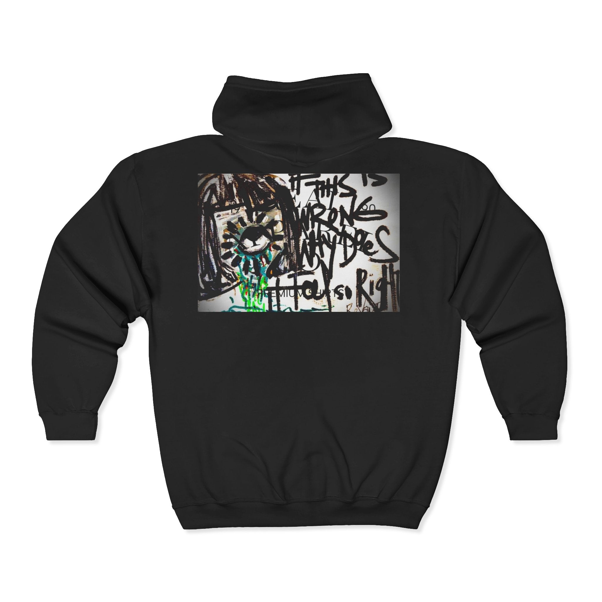 Graffiti Oozy Eye Illustration Zip Hoodie | Electric Energy Exchange Graphic