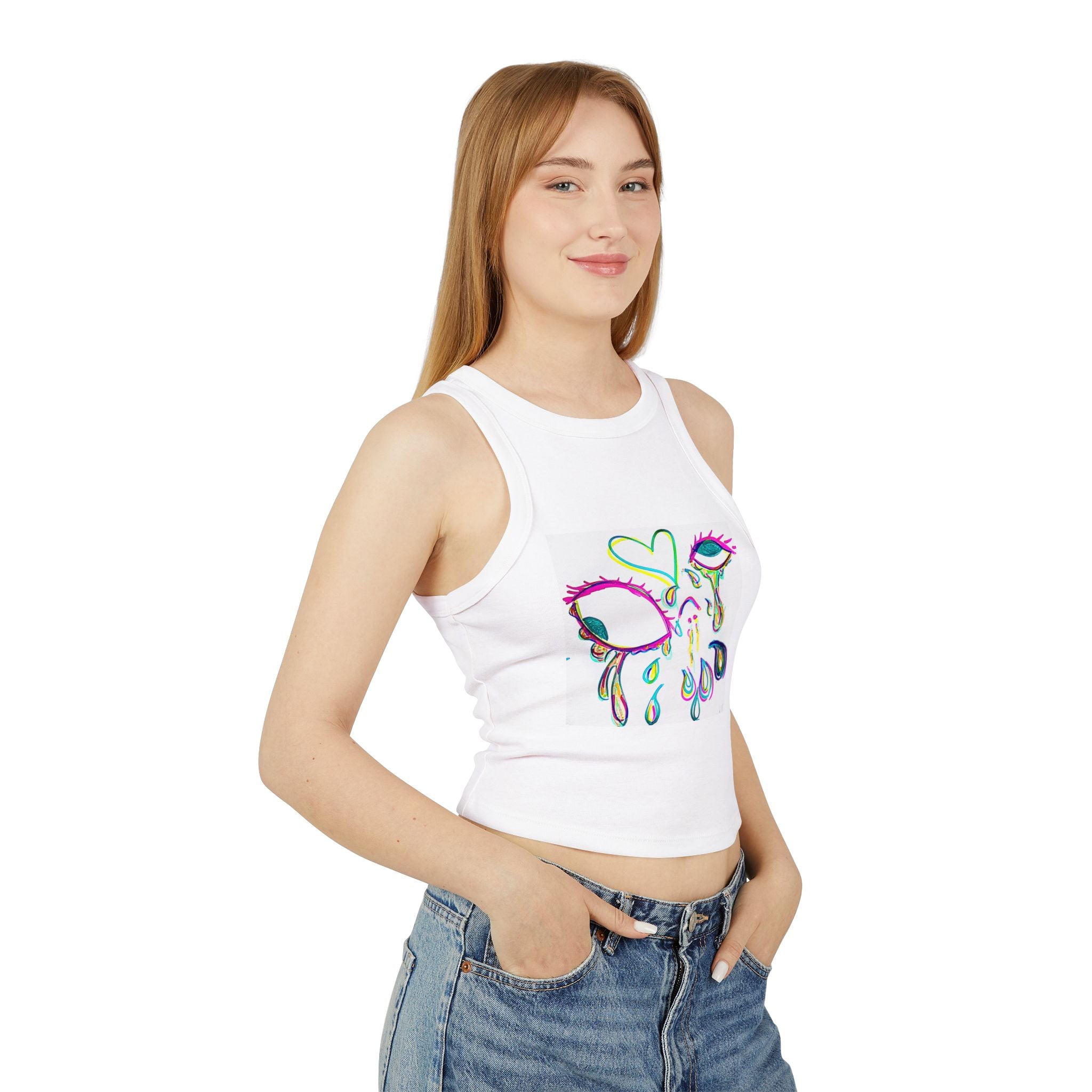 "Crying in Color" High-Neck Crop