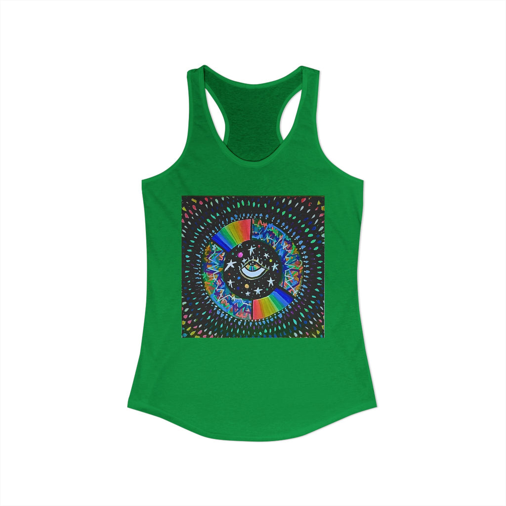 Cosmic Heartbeat Rainbow Love Racerback Tank