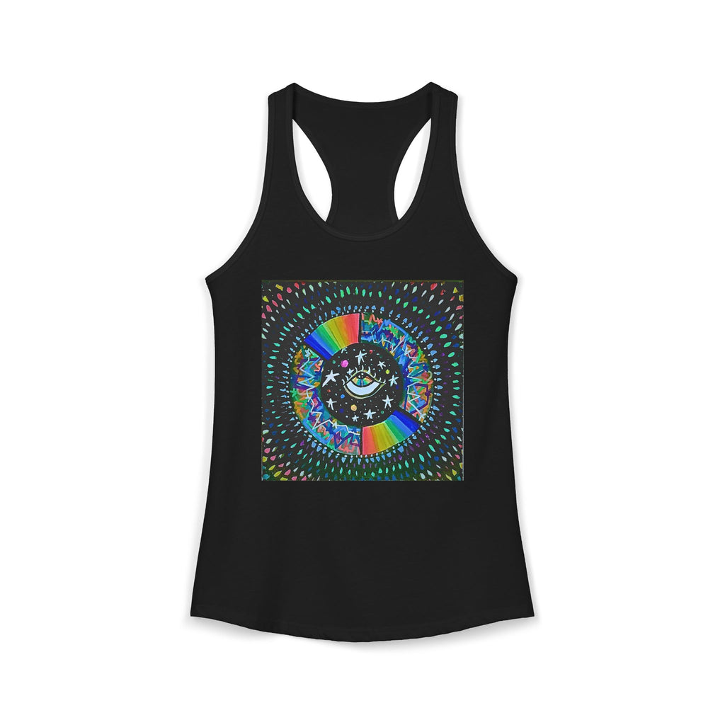 Cosmic Heartbeat Rainbow Love Racerback Tank