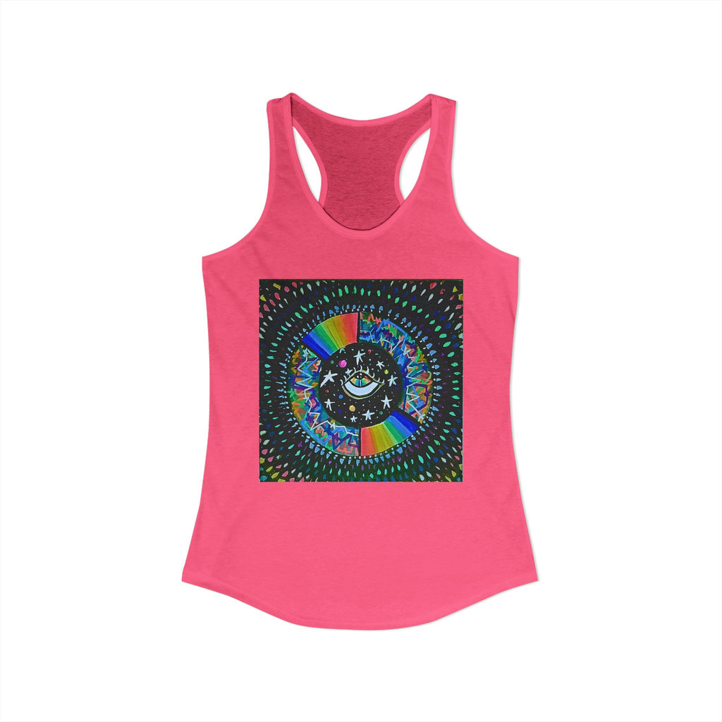 Cosmic Heartbeat Rainbow Love Racerback Tank
