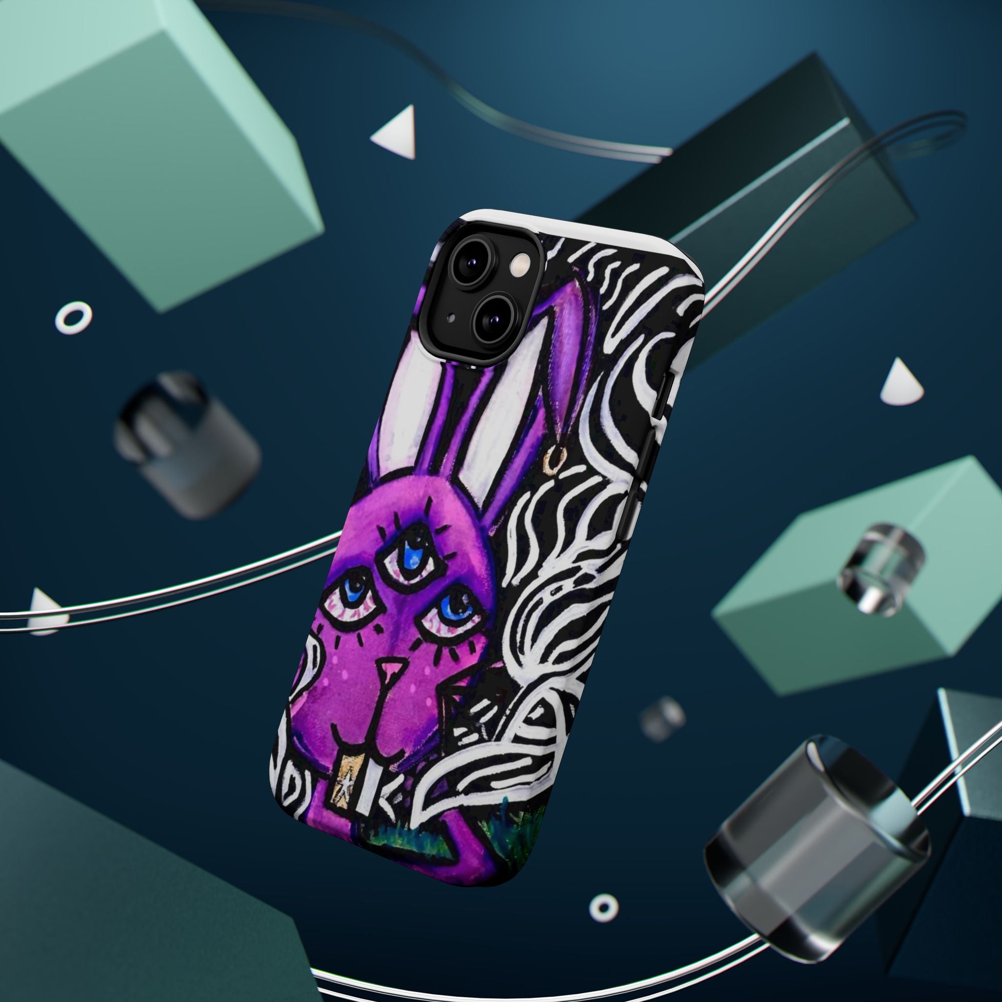 "3 EYED HARE" Magnetic Impact-Resistant Cases