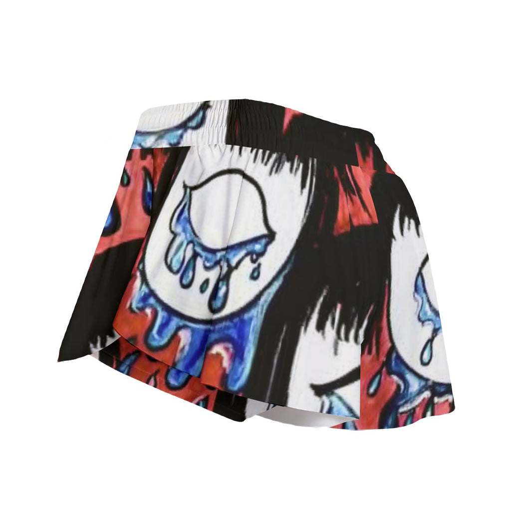 "I can't see through the Tears" Women's Sport Skorts With Pocket