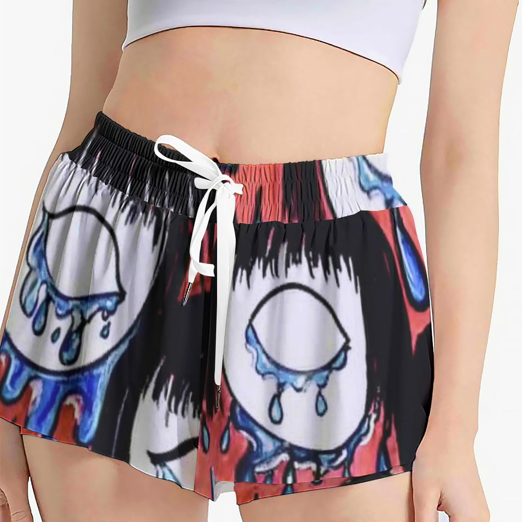 "I can't see through the Tears" Women's Sport Skorts With Pocket