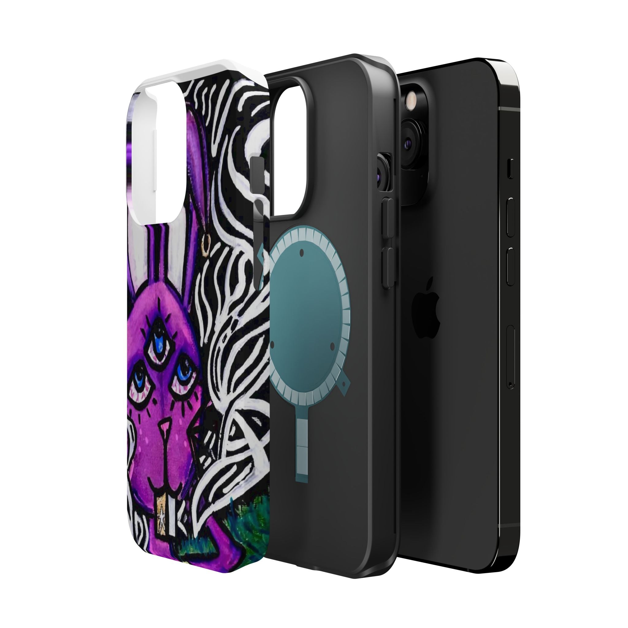 "3 EYED HARE" Magnetic Impact-Resistant Cases