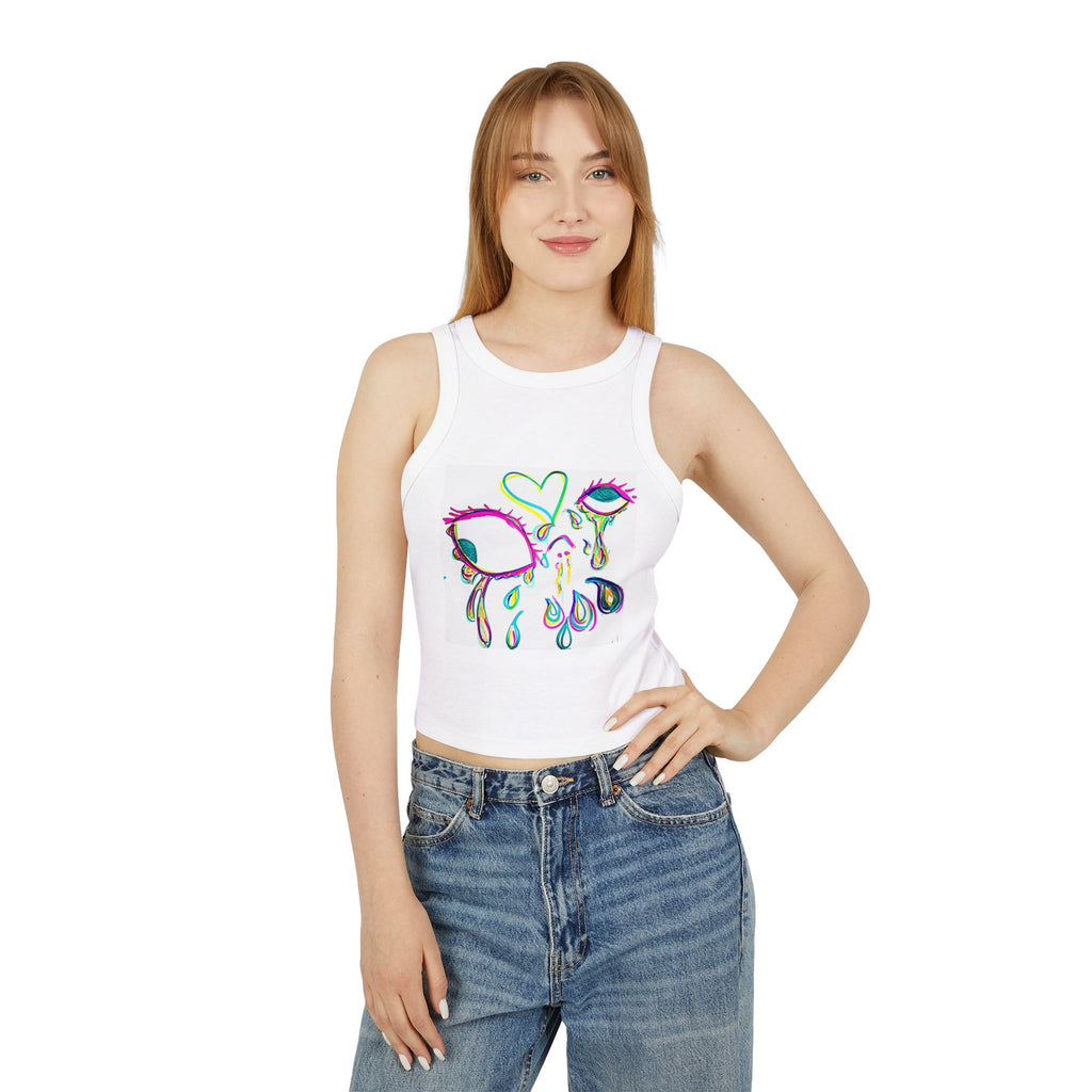 "Crying in Color" High-Neck Crop