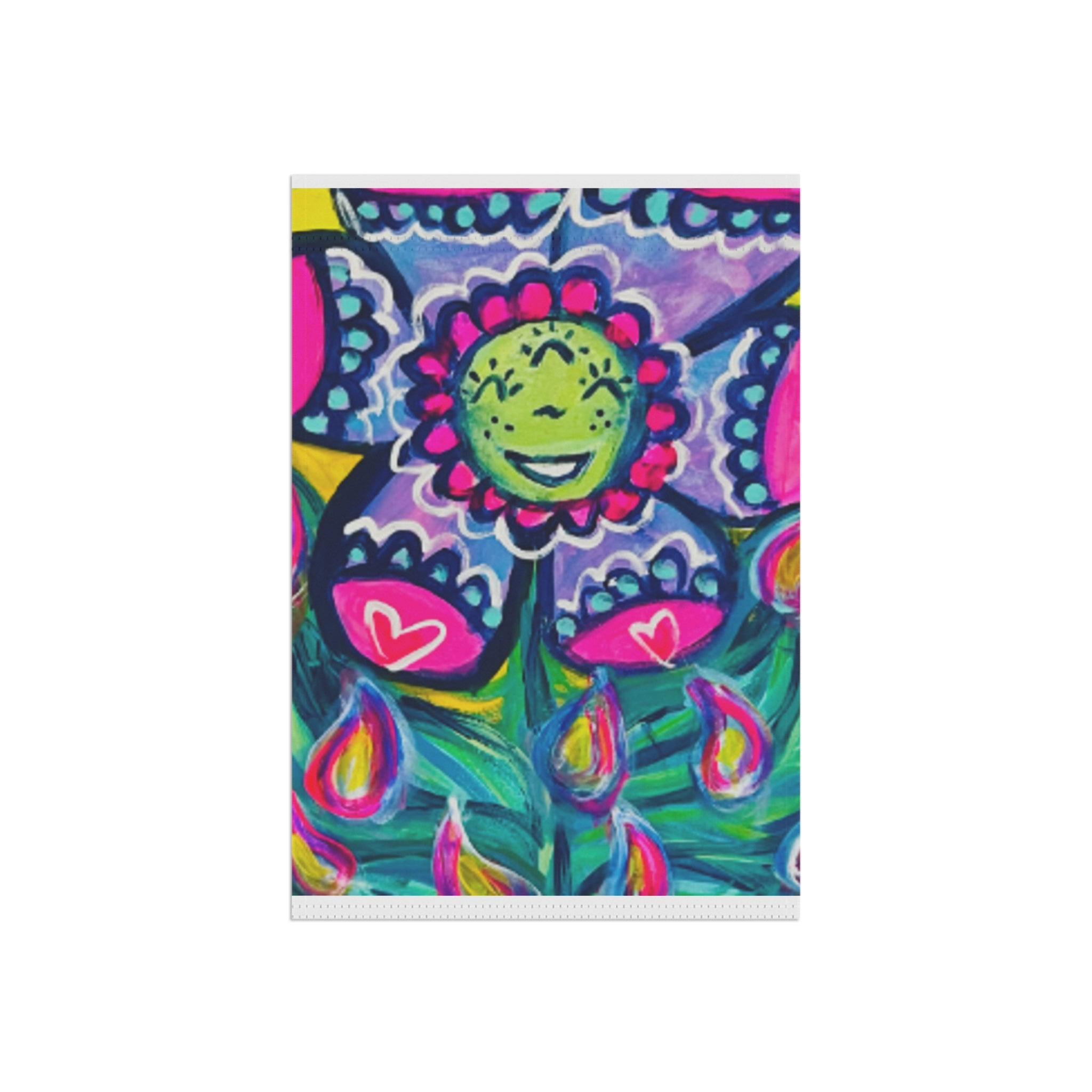 "April Showers" Garden Flag – Colorful Floral House Banner