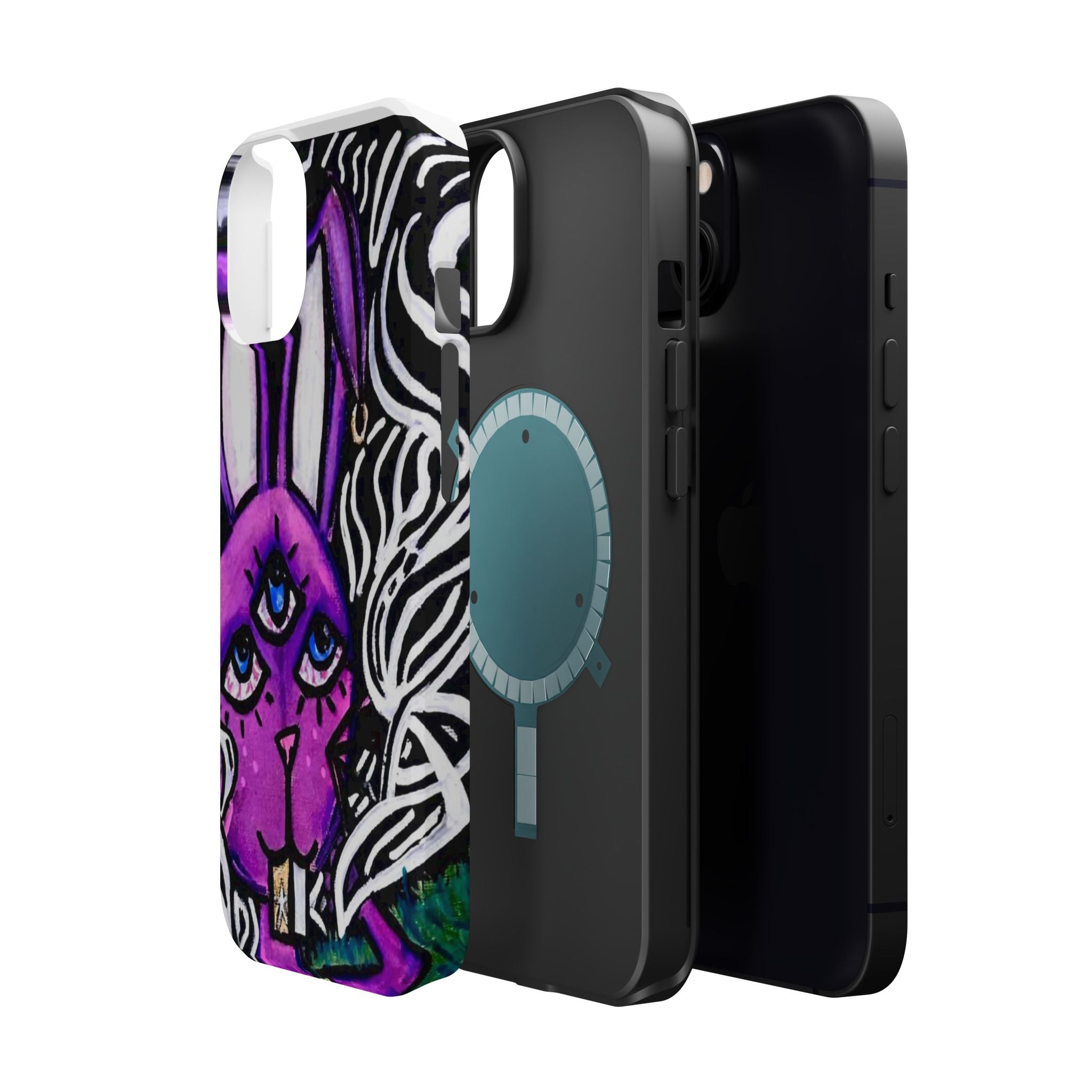 "3 EYED HARE" Magnetic Impact-Resistant Cases
