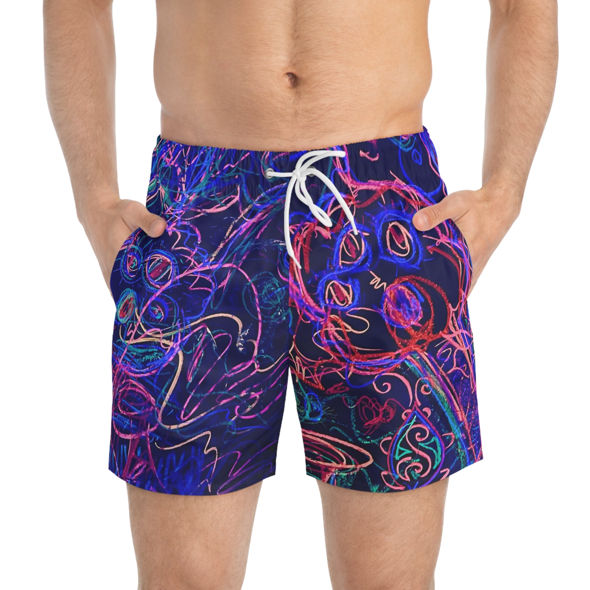 "Reptile Aliens made of Light"— Psychedelic Glow All-Over Print