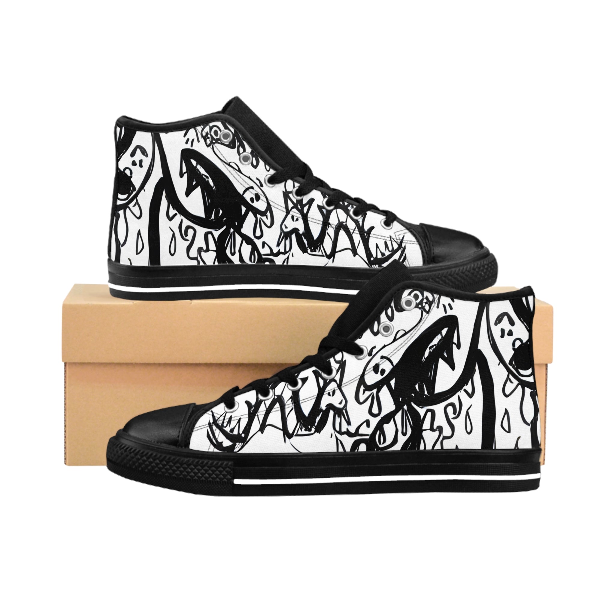 "Sea Monster Infestation" High-Top Sneakers