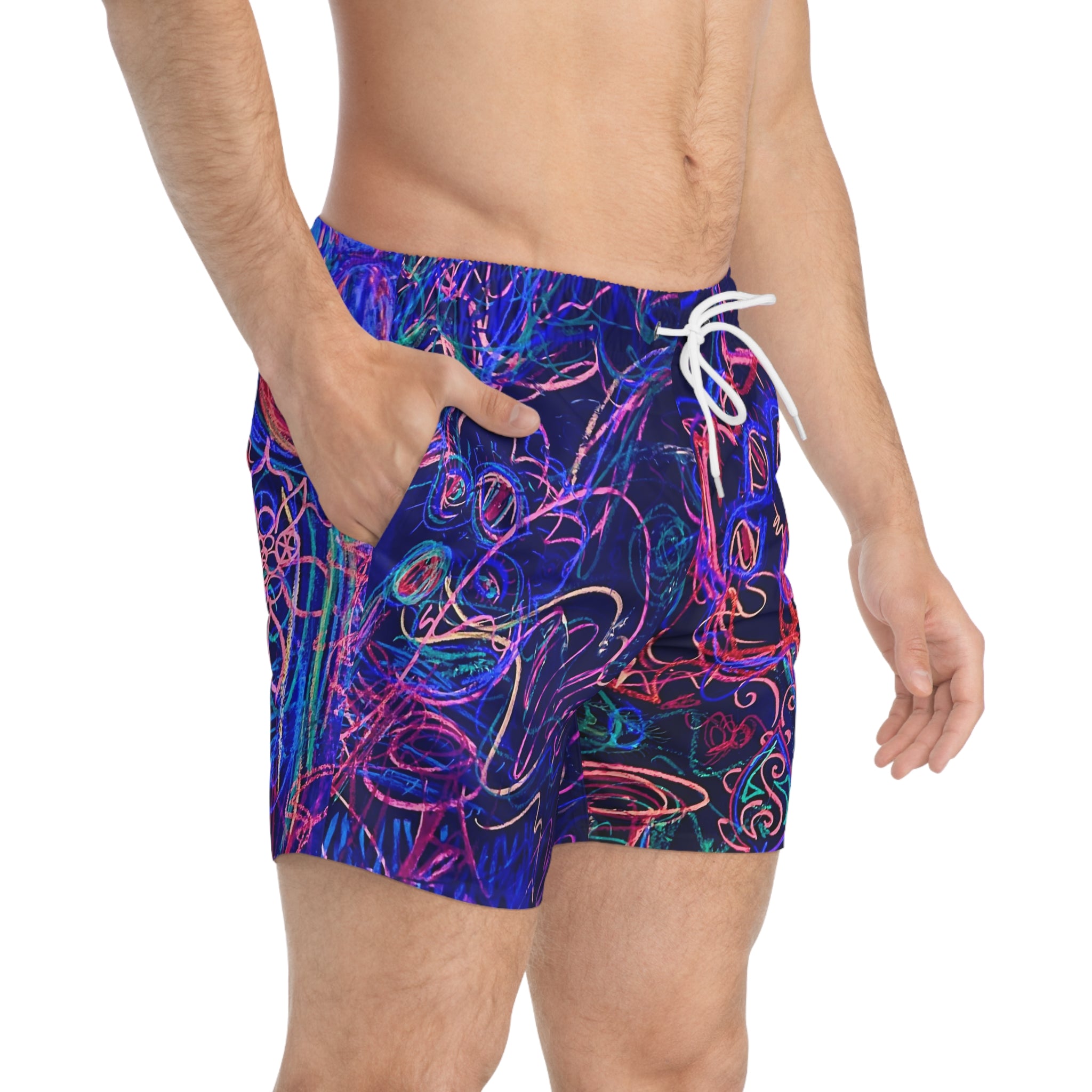 "Reptile Aliens made of Light"— Psychedelic Glow All-Over Print