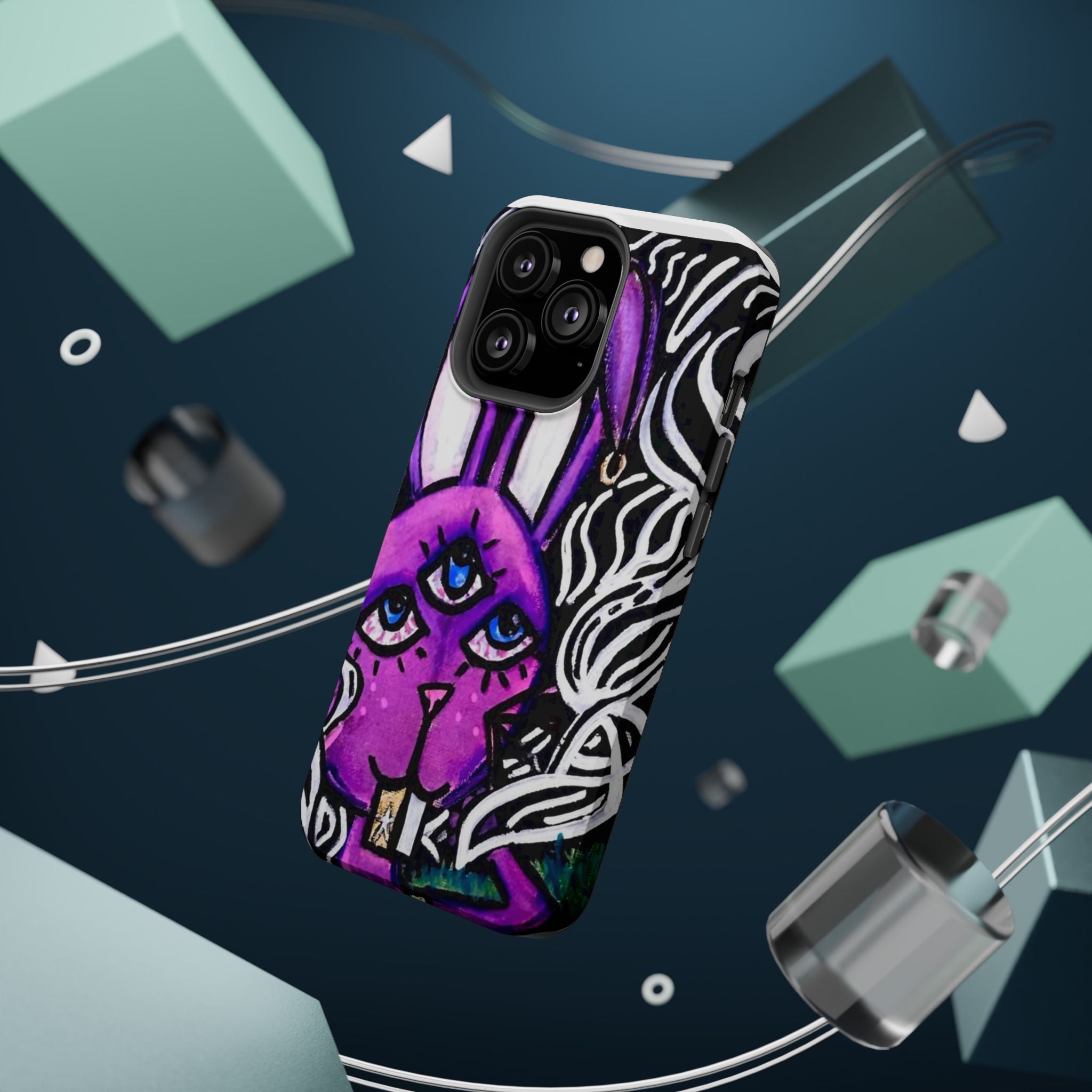 "3 EYED HARE" Magnetic Impact-Resistant Cases