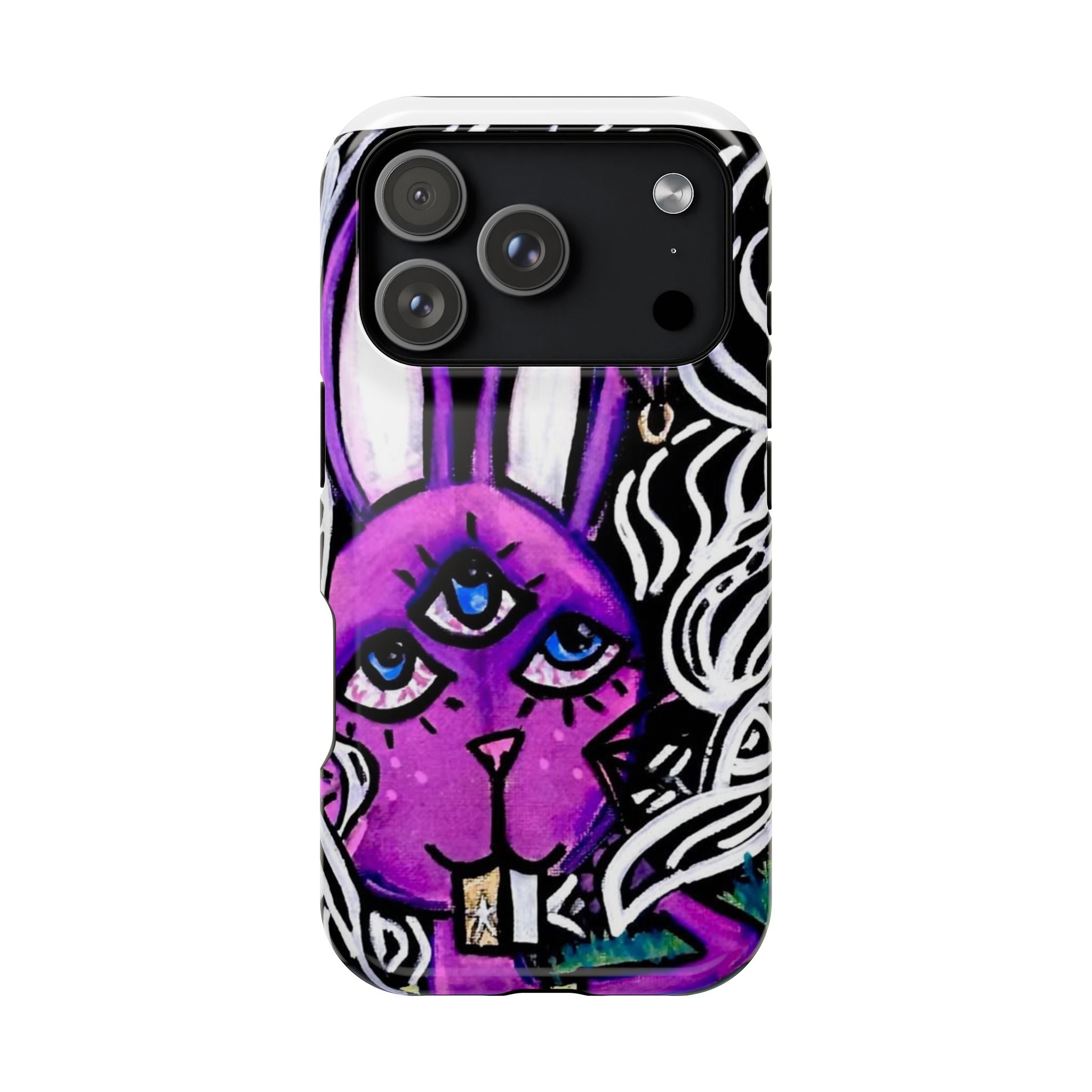 "3 EYED HARE" Magnetic Impact-Resistant Cases