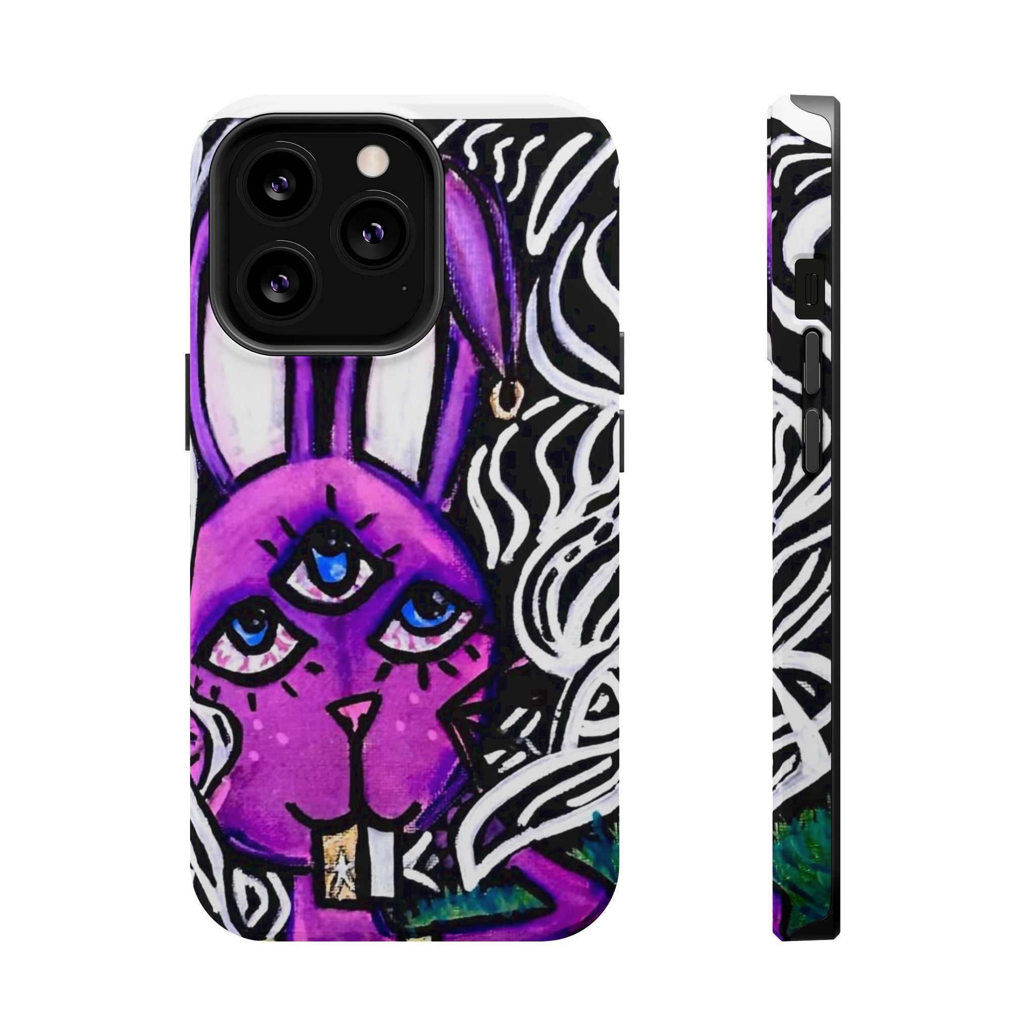 "3 EYED HARE" Magnetic Impact-Resistant Cases
