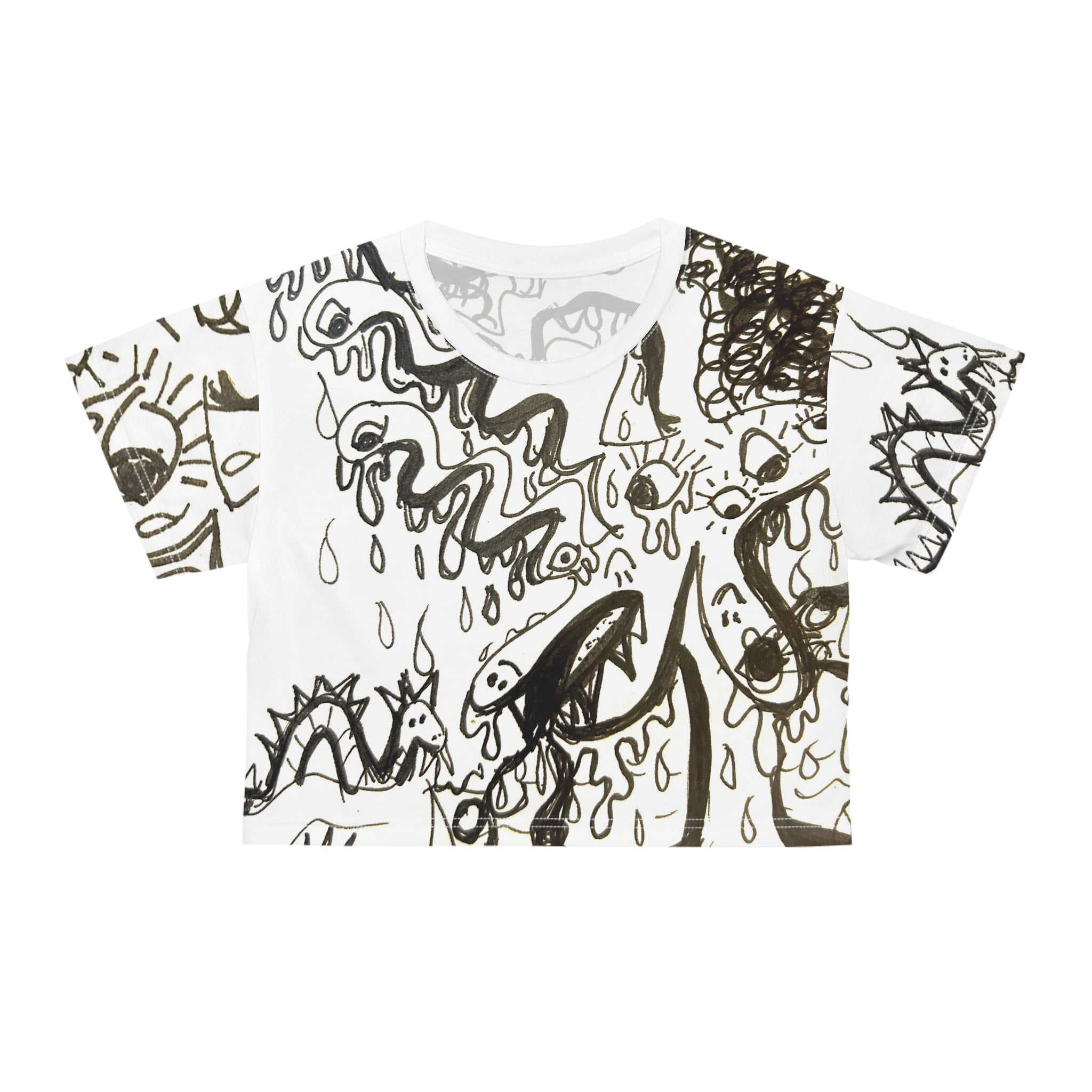 "Sea Monster Infestation" Crop Tee