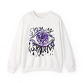 Steal my Soul sweatshirt | hand-drawn purple heart eye graphic