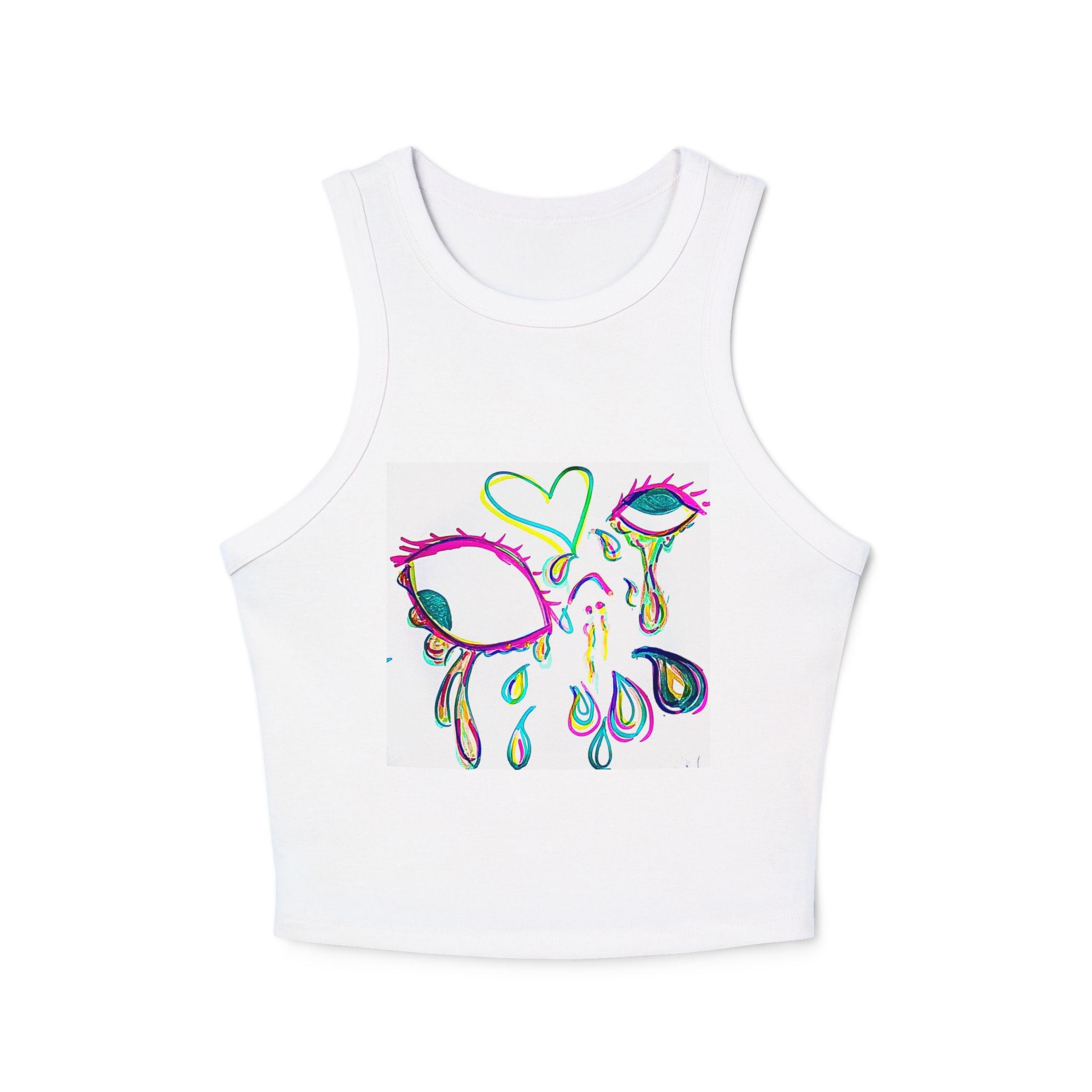 "Crying in Color" High-Neck Crop