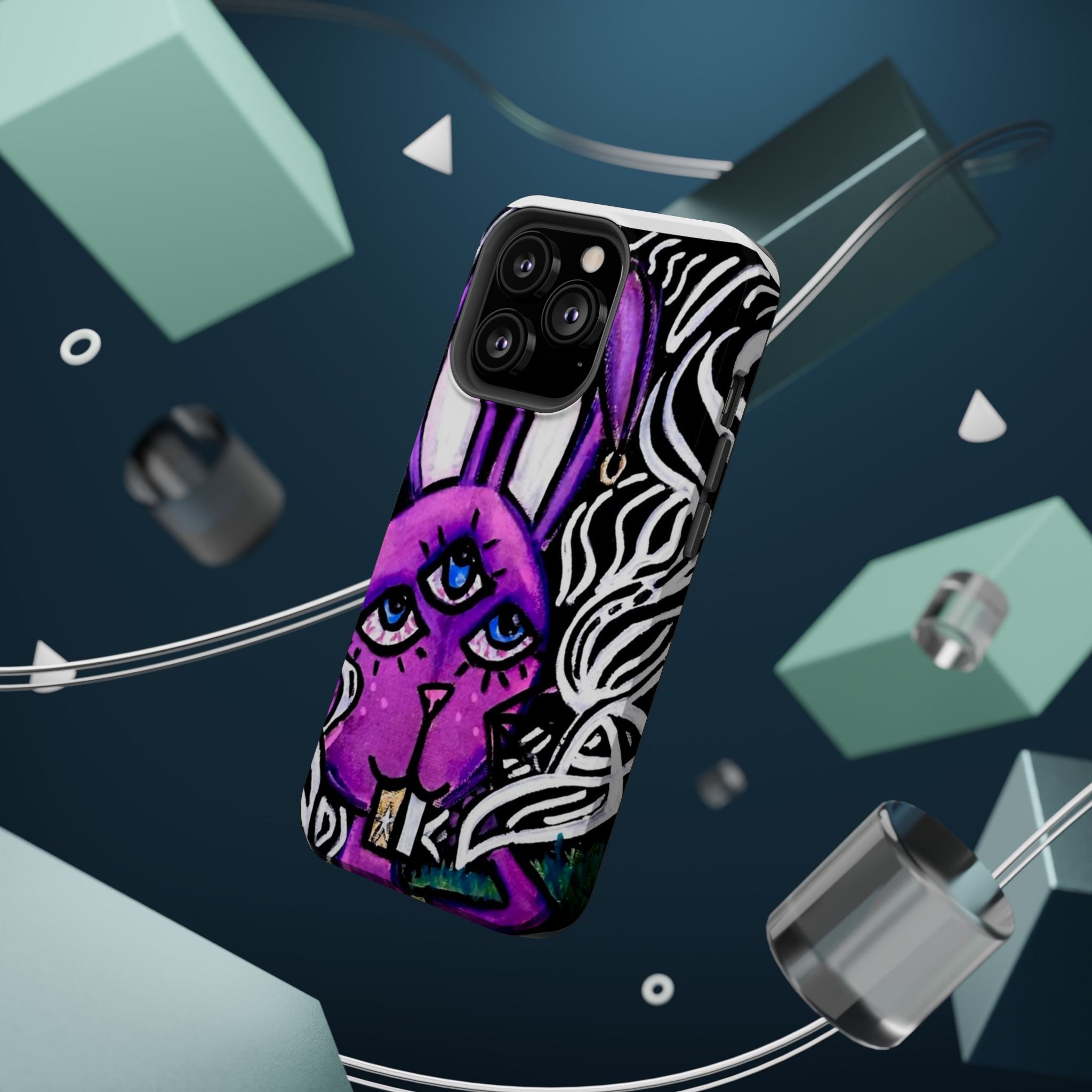"3 EYED HARE" Magnetic Impact-Resistant Cases