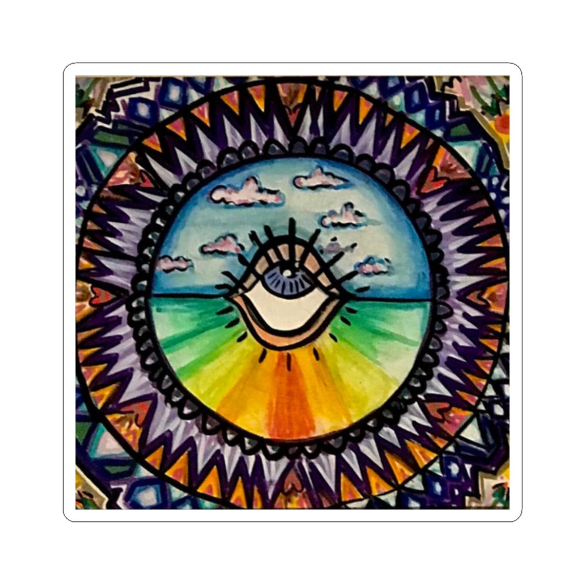 Spectrum of the Soul— Rainbow Mandala Decal